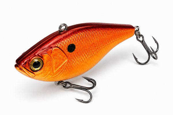 Orange Shad Pattern Lipless Crankbait Fishing Lure