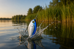 Blue Silver Lipless Crankbait for Bass Fishing