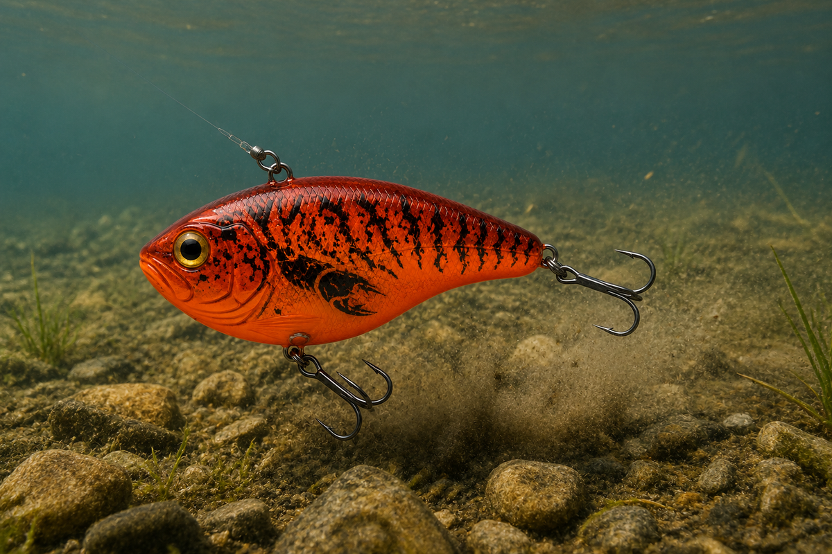 Orange Craw Lipless Crankbait Fishing Lure