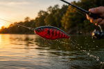 Red Black Lipless Crankbait for Bass Fishing